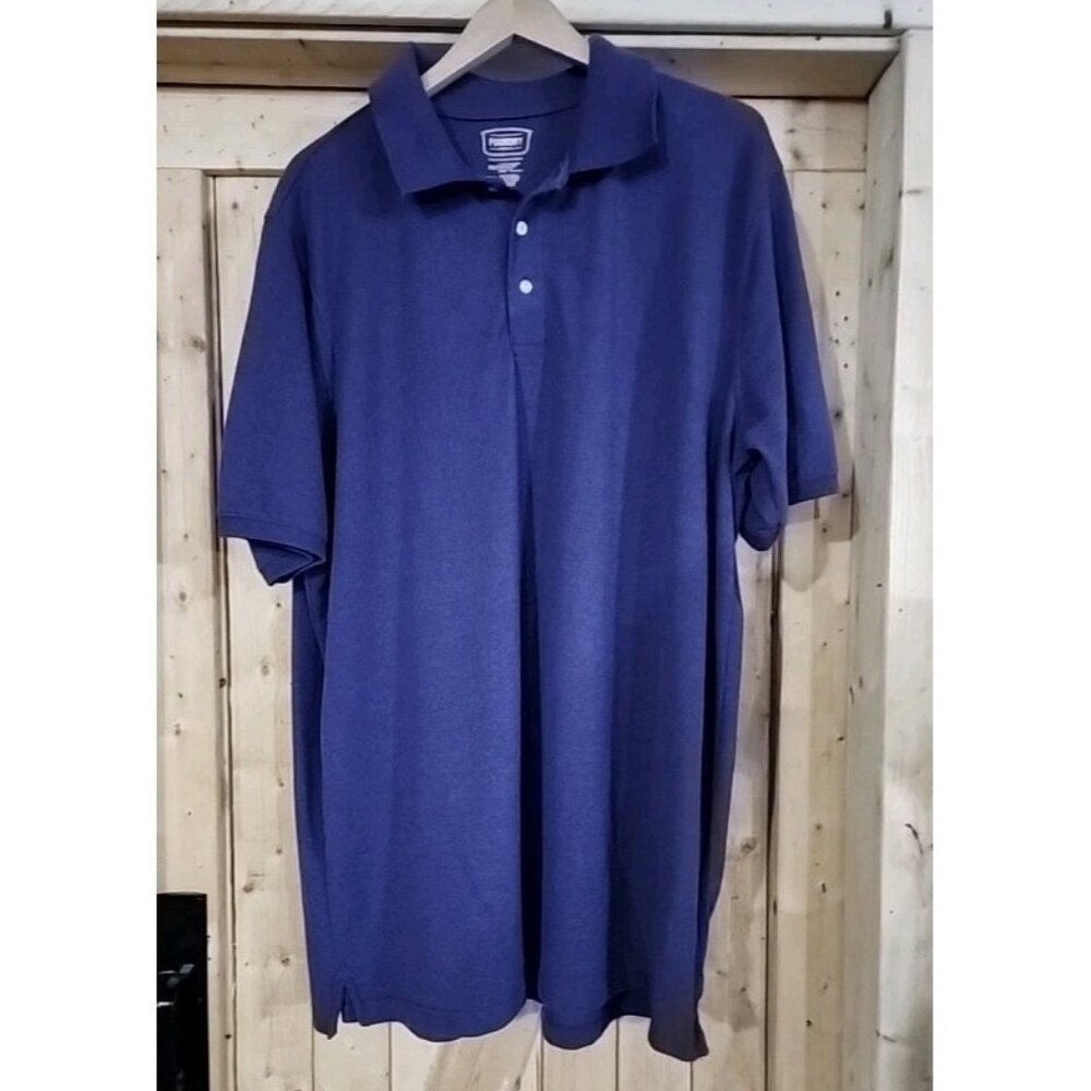 Foundry Polo Shirt Mens 2XLT Purple Short Sleeve Big Tall Cotton Classic Casual